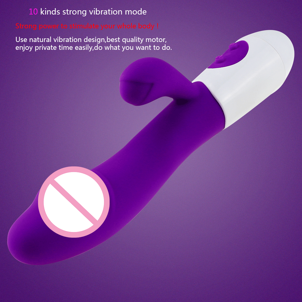 Rechargeable Dildo Rabbit Vibrator Dual Vibration G Spot Vagina Massager AV Stick Clitoris Sex Toys for Women Female Masturbator luvshop24