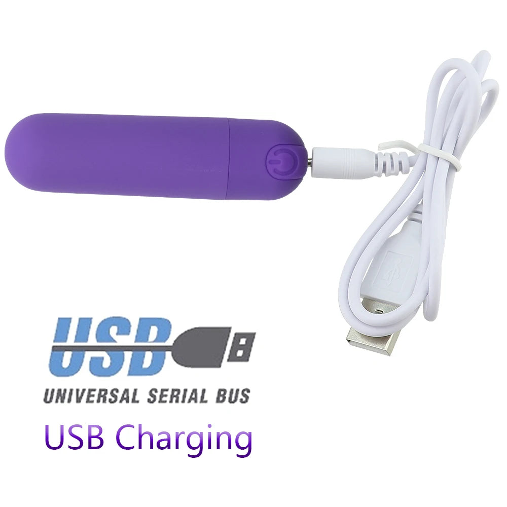 Bullet Vibrator Clitoris and G-Spot Stimulator Nipple Vibrate Massager Vibrating Wand Orgasm Vagina Dildo 10 Speeds for Travel luvshop24