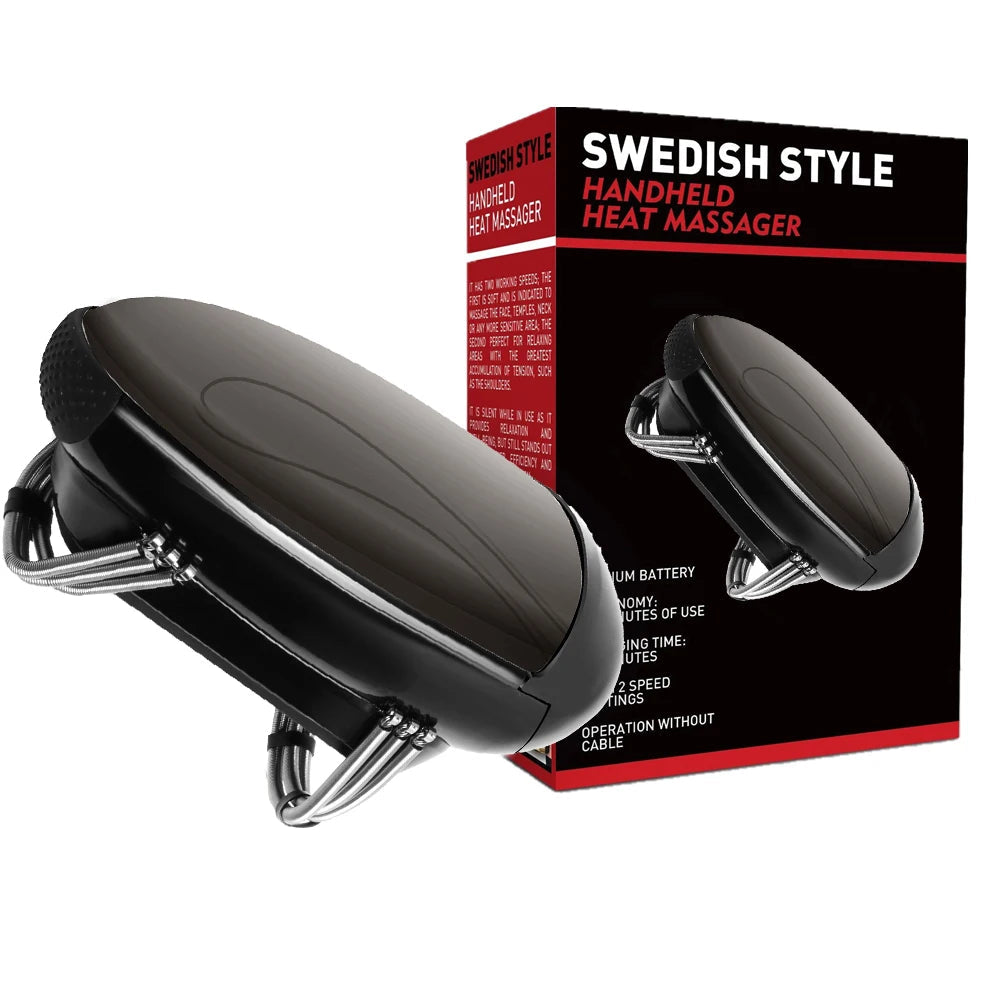 Barber Massager Professional Vibration Massager Barbershop Cordless Handheld Heat Massager USB Body Neck Back Head Face Massager luvshop24