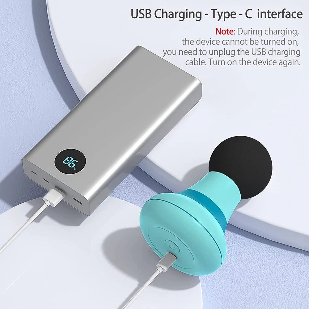 1PCS Mini Electric Handheld Massager Wand,Powerful 6 Speed Vibration Modes,Cordless Handheld & Portable for Shoulder,Neck Body luvshop24