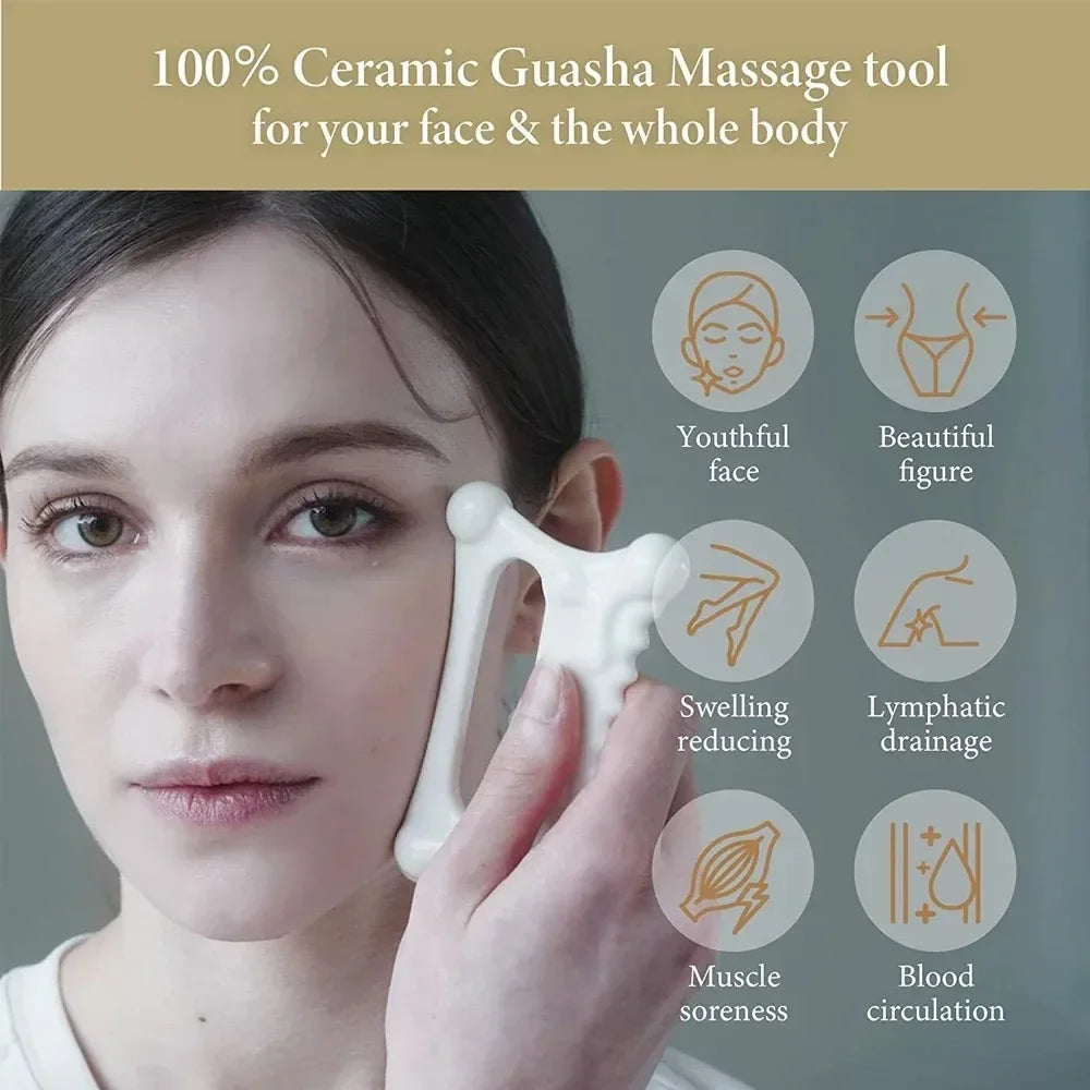 Facial Gua Sha Massage Board Portable Full Body Scraping Plate for Women Adults Massager Face Lift Relief SPA Massage Tool Gift luvshop24