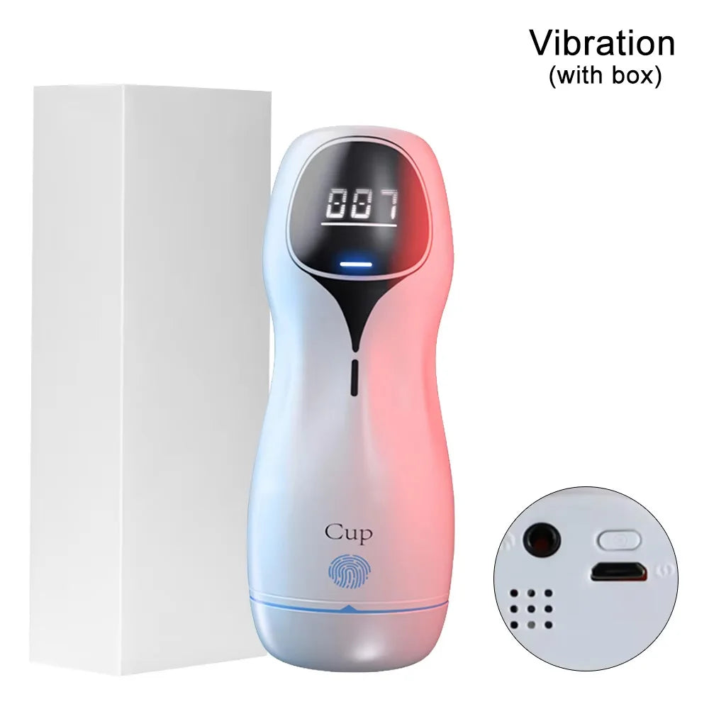 Automatic Sucking Masturbator Cup For Men Realistic Vagina Pussy Blowjob Oral Sucktion Masturbation Cup Vibrator Adult Sex Toys luvshop24