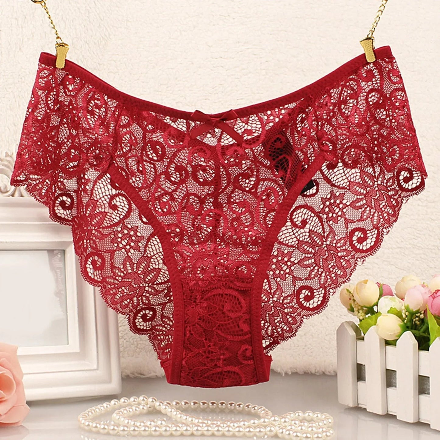 Lace Women Underwear Seamless Ultra Thin Underwear for Female Breathable High Waist Solid Color Panties Трусы Женские Кружевные luvshop24