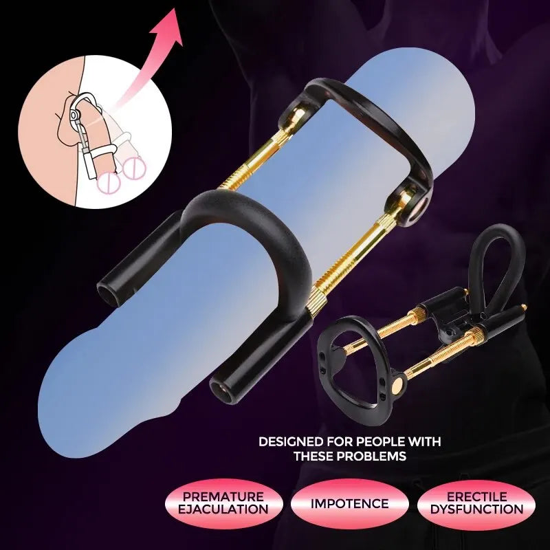 Penis Edge Extender Enlarge Device Adjustable Dick Enhancer Stretcher Penis Growth Sex Toys for Men Delay Lasting Trainer luvshop24