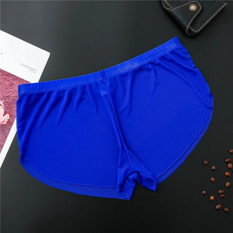 Summer Thin Mesh Mesh Boxers for Men Breathable Seamless Male Panties Transparent Trunk Shorts Mid Waist luvshop24