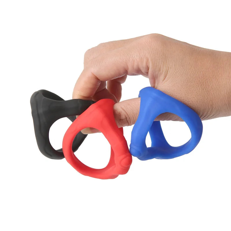 Cock Ring Penis Semen Lock Rings Male Reusable Delay Ejaculation Condom Scrotum Bondage Goods Couple Erection Adults Erotic Toys luvshop24