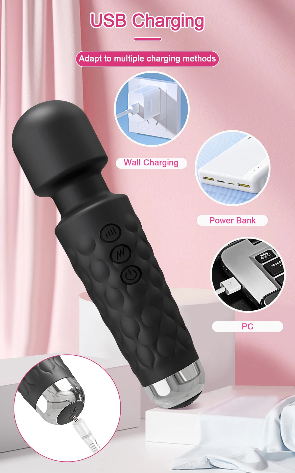 G spot Clitoris Stimulator Vibrator Adult Supplies for Women Powerful 20 Modes Clit Massager Female AV Magic-Wand Erotic Toys luvshop24