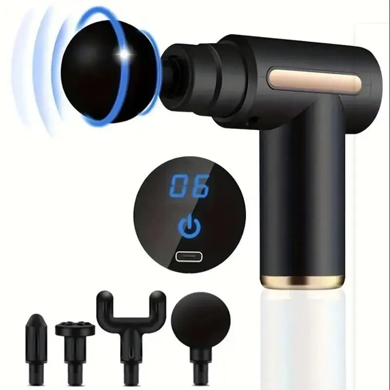 Portable Fascia Gun Vibration Massage Gun For Body Neck Back Deep Muscle Relaxation Fitness Slimming One Head luvshop24
