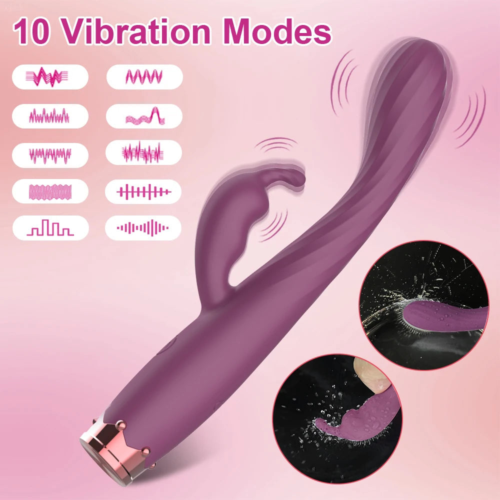 Beginner G-Spot Vibrator for Women Vagina Rabbit Vibrator Clitoris Stimulator Female Masturbator Adult Goods Sex Toy for Women luvshop24