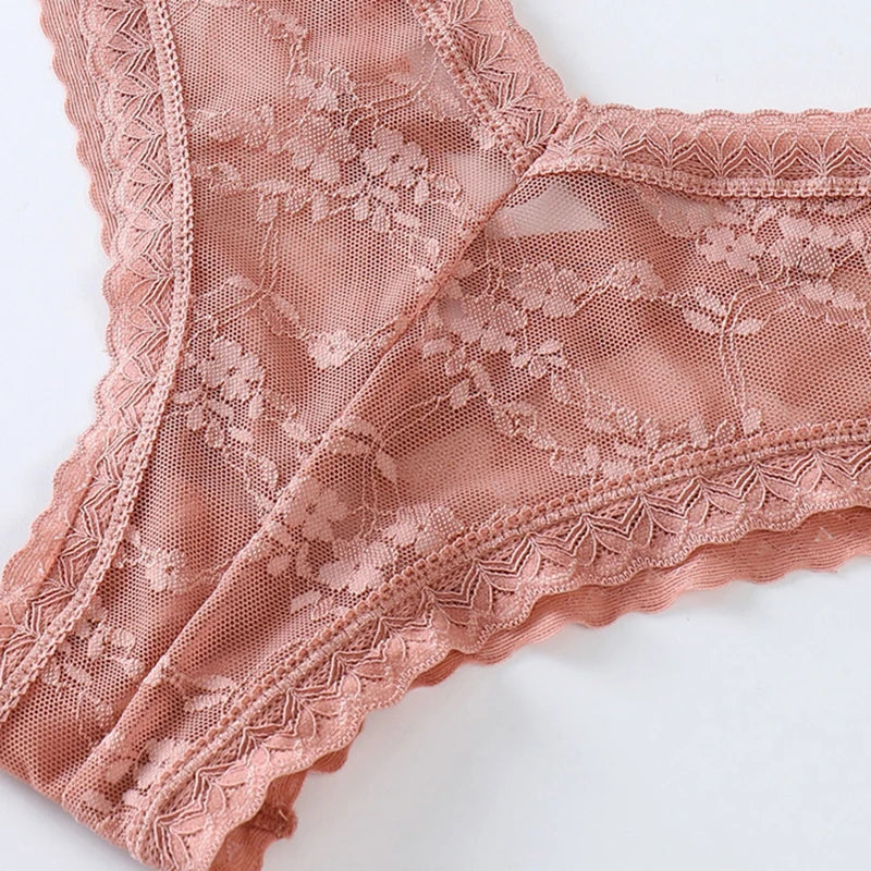 New Panties Women Lace Underwear Sexy Low Rise Briefs Hollow Out G String Underpant Solid Comfortable Female Temptation Lingerie luvshop24