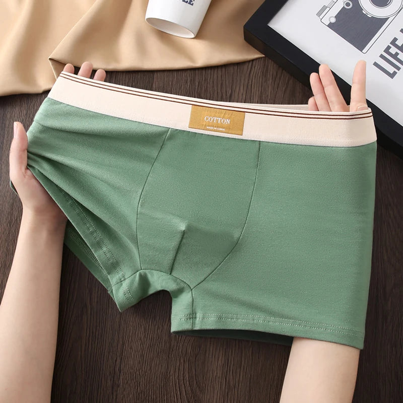 3pcs Men Underwear Cotton BoxerShorts Hombre Panties Man Breathable Underpants Sexy Sports Comfort Male Boxers Size L-4XL luvshop24