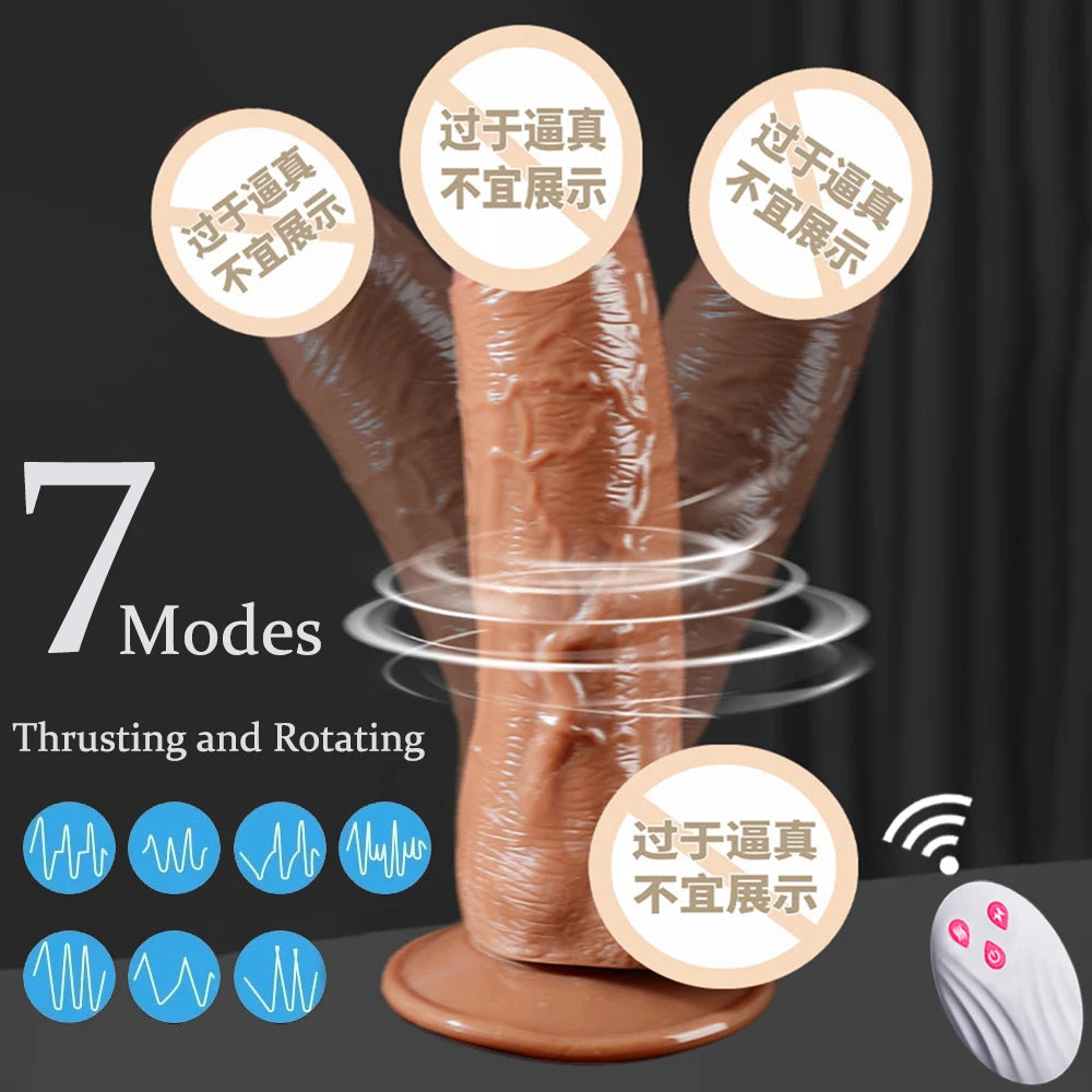 Realistic Dildo Vibrator for Women Sex Toys Heating Big Cock Remote Control Penis Telescopic Vibrators Anal Female Stimulator luvshop24