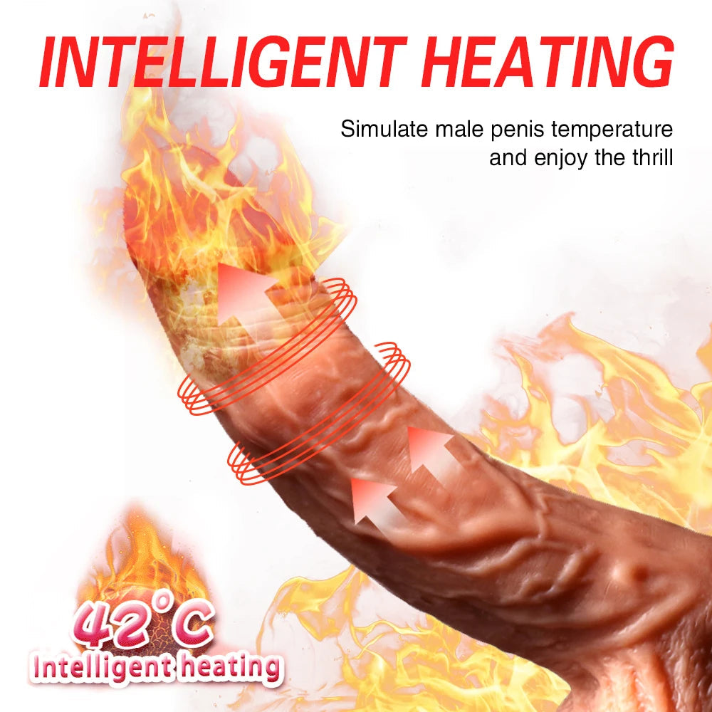 Realistic Dildo Vibrator for Women Sex Toys Heating Big Cock Remote Control Penis Telescopic Vibrators Anal Female Stimulator luvshop24