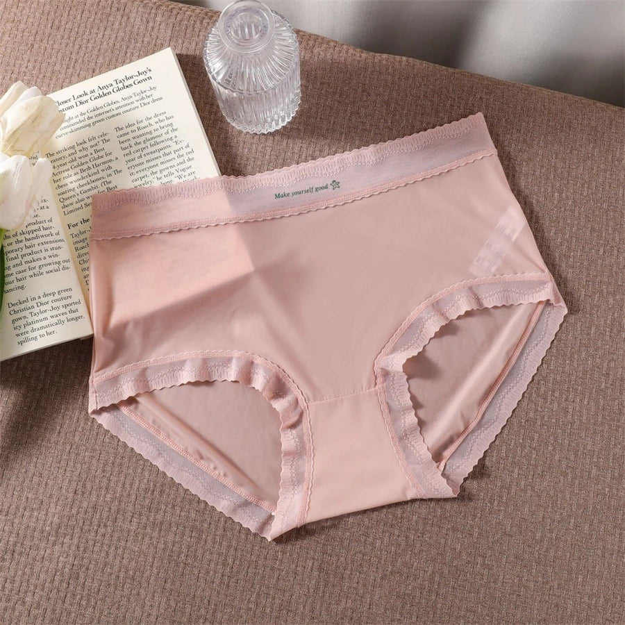 New sexy lace Panties Women Briefs ice silk breathable seamless Underwear Women ultra-thin and comfortable Female Lingerie luvshop24