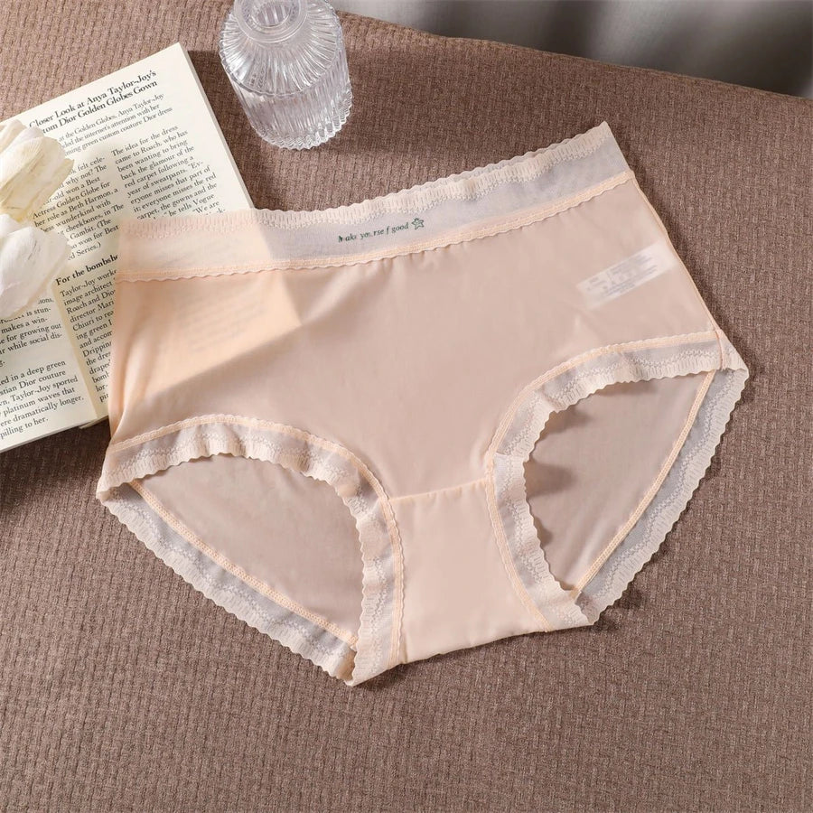 New sexy lace Panties Women Briefs ice silk breathable seamless Underwear Women ultra-thin and comfortable Female Lingerie luvshop24