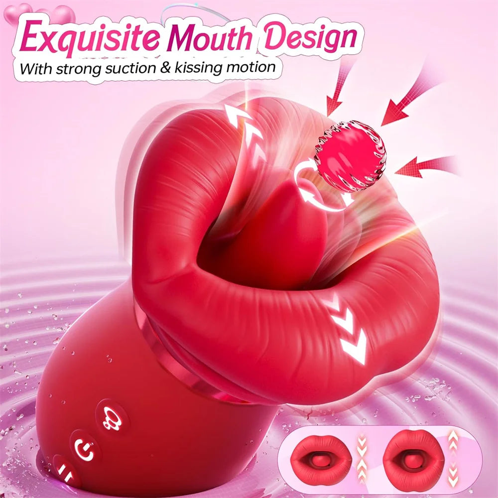 Sex Toys for Women Sucking Vibrator Tongue Licking 360 Rotation Nipple Clitoris Nipple Double Stimulation Female Adult Goods luvshop24