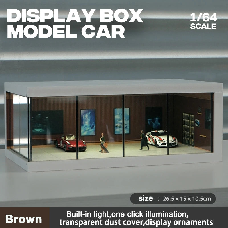 1/64 Garage scene Model Scene with Light Version Simulation Model Scene Decoration Collect (Excluding dolls and car models) luvshop24