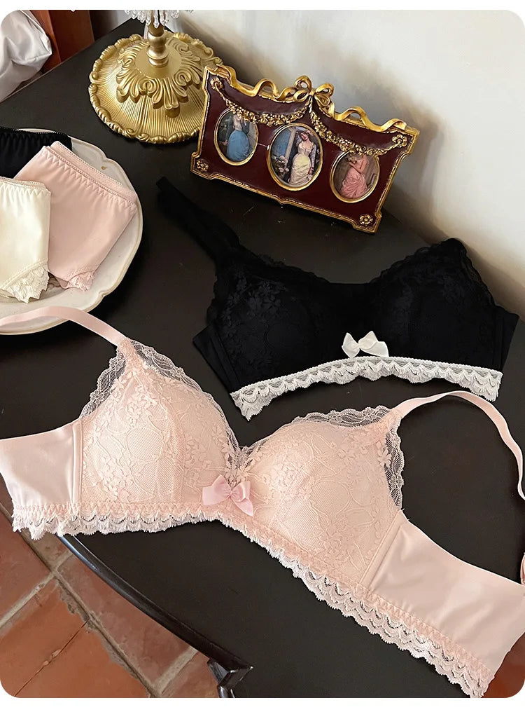 Lace Underwear Set of Female Small Breasts Gathered to Show Large on the Top Anti-Sagging Breasts Collect Vice Girls Student Bra luvshop24
