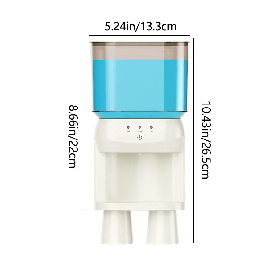 1Pcs Mouthwash Container, Automatic Sensor Mouthwash Machine, No Punching Smart Oral Cleaning, Wall-Mounted Mouthwash Rack, USB Charging with 2 Mouthwash Cups luvshop24