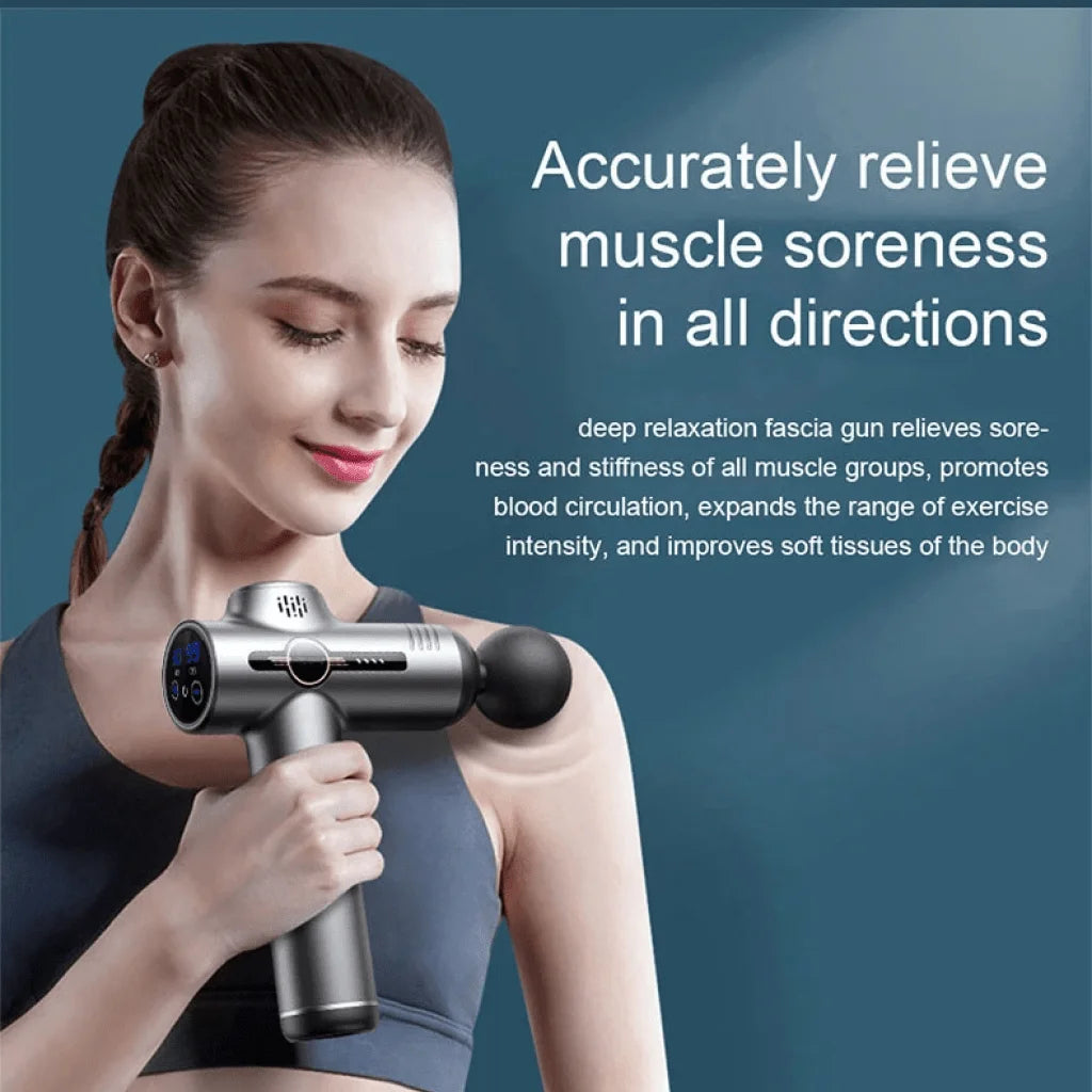 Portable Fascia Gun Vibration Massage Gun For Body Neck Back Deep Muscle Relaxation Fitness Slimming One Head luvshop24