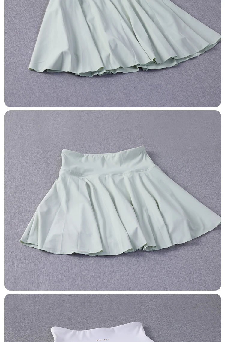 Yoga Wear Athletic Skorts Running Workout Sports Skirts High Waisted Pleated Tennis Skirt for Women luvshop24
