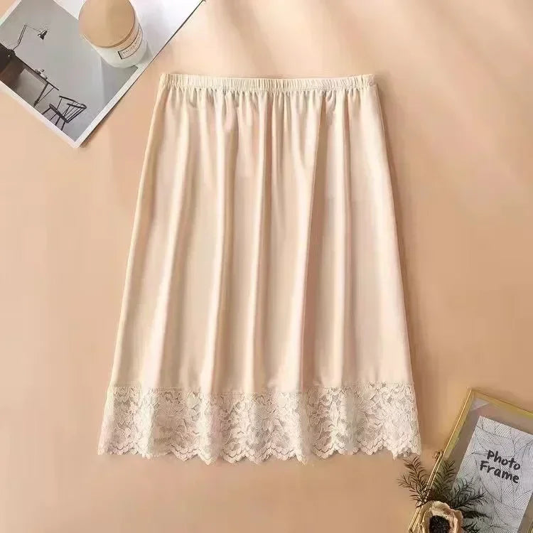 3 Lengths Basic Underskirt Modal Female Half Length Skirt Lace Slip Innerwear Short Skirt Women Half Slip Dress Petticoat luvshop24