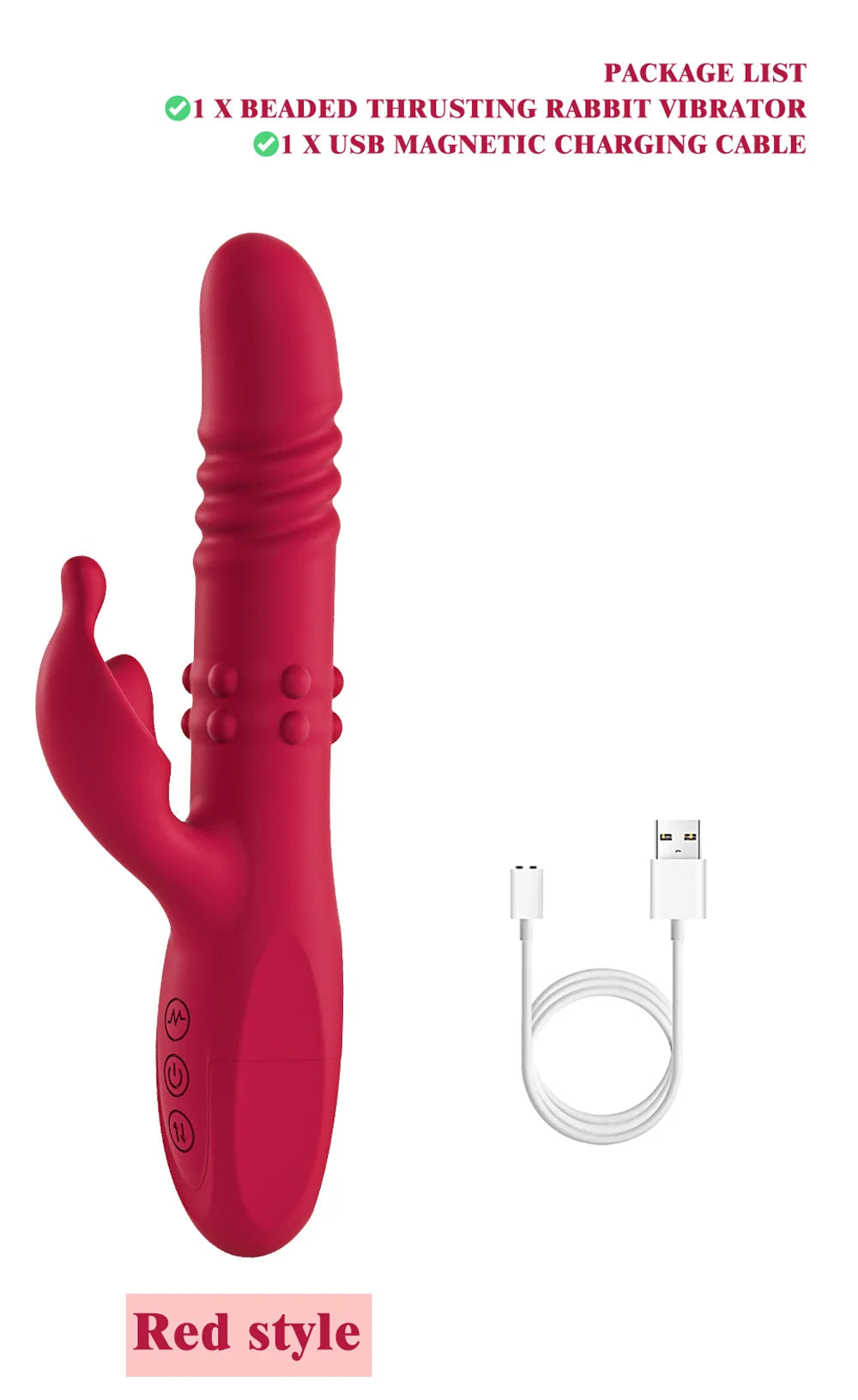 Telescopic Rabbit Vibrator Rotating Massage Vaginal Clitoris Vibration Stimulator G-spot Orgasm Masturbator Adult Couple Toys luvshop24