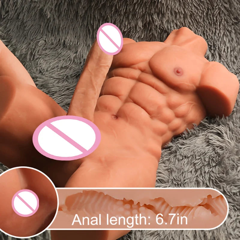 RENHEYUOU 16Kg Artificial Vagina Penis Realistic Torso Transgender pectoral muscles Sex Doll Huge Dildo Sex Toy Women Men Gay luvshop24