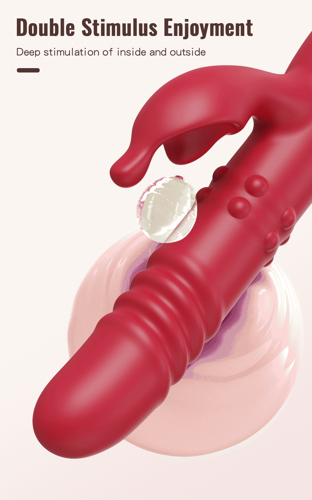 Rabbit Vibrator For Women Powerful G Spot Telescopic Rotating Clitoris Vagina Stimulator Female Masturbator For Adult Sexy Toys luvshop24