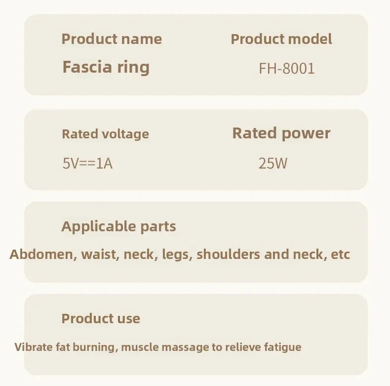 Vibration Fascia Massage Ring Portable Mini Shaking Machine for Shoulder Neck Back Pain Relief Yoga Massager luvshop24