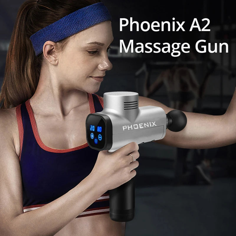Phoenix A2 Massage Fascia Gun Athlete Vibrating Deep Tissue Strike Four-speed Adjustable Quiet Portable Electric Sports Massager luvshop24