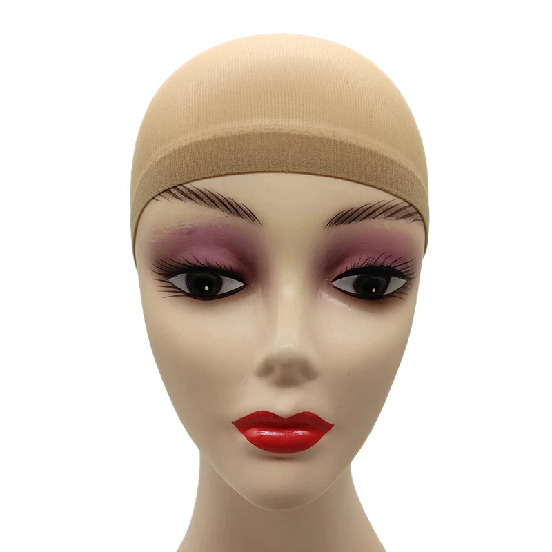 2pcs/Bag Top Stocking Wig Cap Hair Net For Weave Hair Wig Nets Black Brown Stretch Mesh Wig Cap For Making Wigs luvshop24