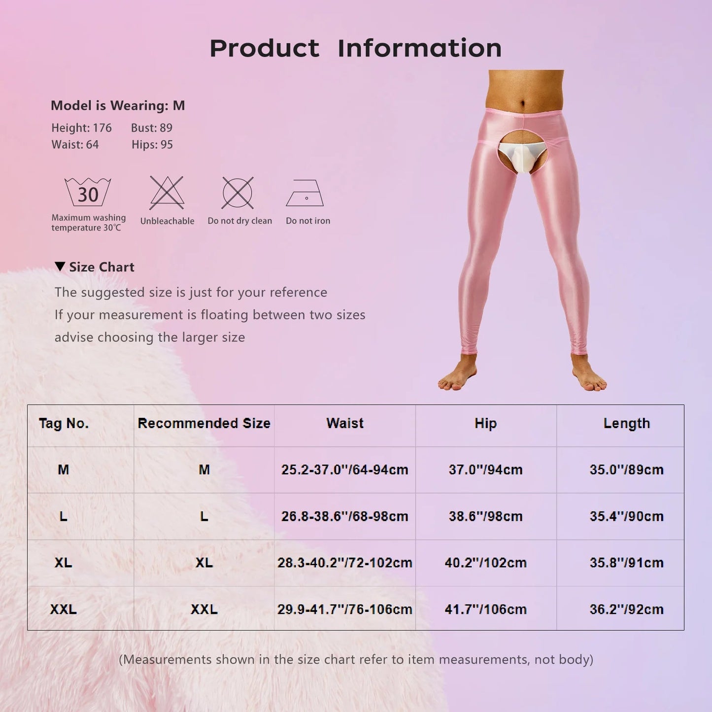 Glossy Crotchless Open Butt Leggings Mens Gays Erotic Nightwear Underpants High Waist Slim Fit Tights Underwear Baselayer Pants luvshop24