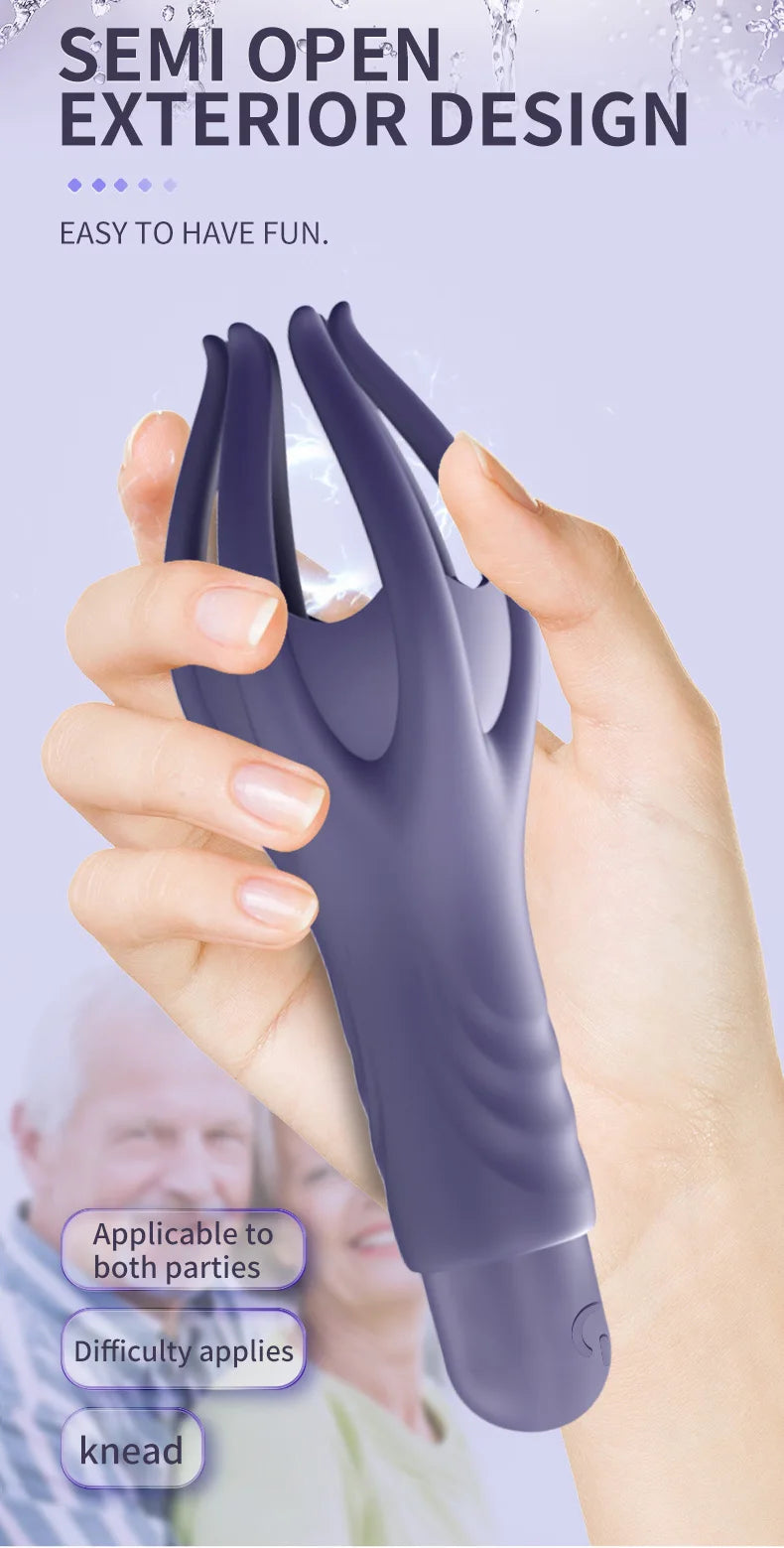 Powerful Vibrating Glans Trainer for Men Masturbator Penis G Spot Soft Fingertip Prolong Endurance Massage Vibrator Erotic Toys luvshop24