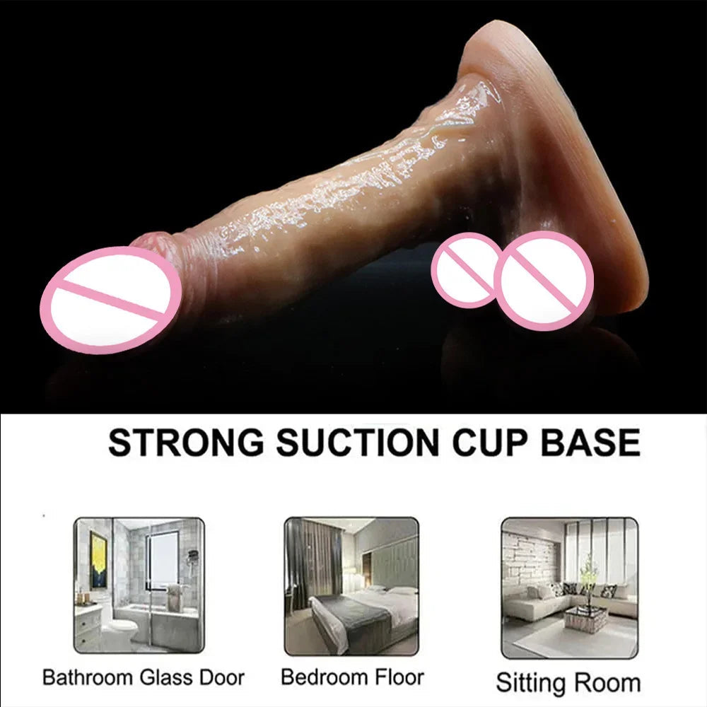 18+ Realistic Dildos For Women Liquid Skin Silicone Dildo With Suction Cup Vaginal/G-Spot Masturbation Massage Penis Realista luvshop24