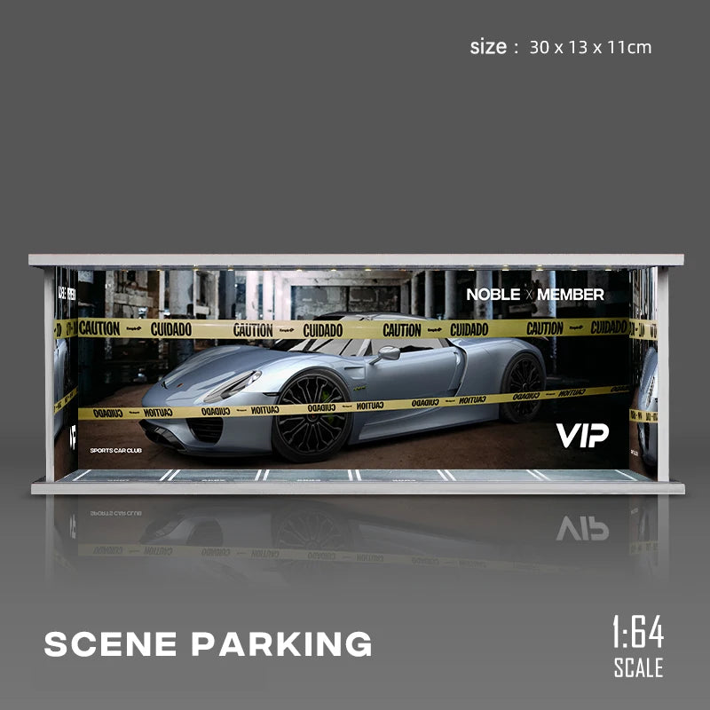 1/64 Garage scene Model Scene with Light Version Simulation Model Scene Decoration Collect (Excluding dolls and car models) luvshop24