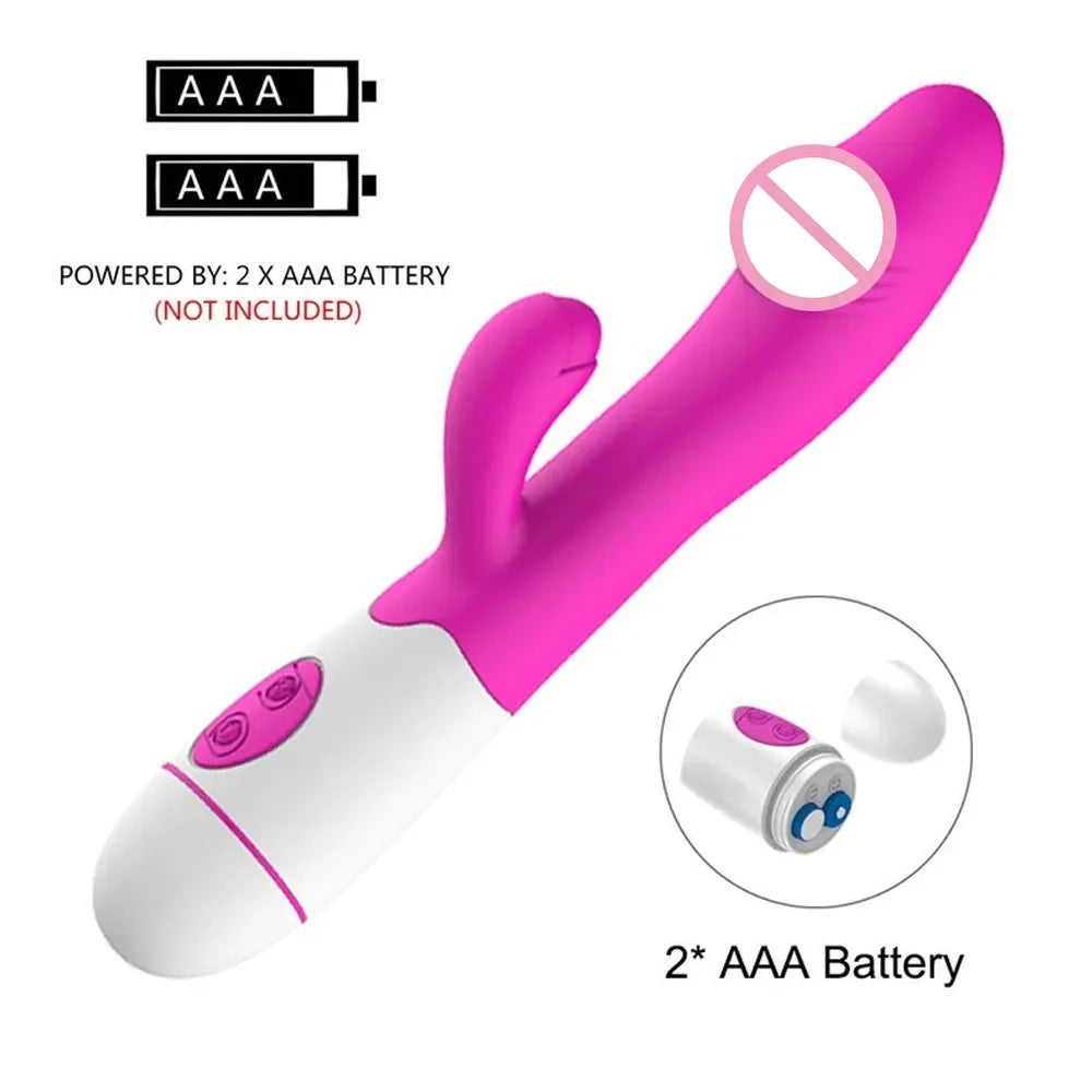 Rabbit Vibrator for Women Vagina G-Spot Nipple Clitoris Stimulator Thrusting Telescopic Rotating Dildo for Adult Sexy Toys luvshop24