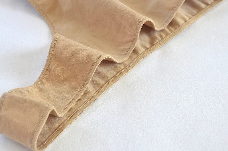 6pcs Cotton Women's Thongs Panties Sports Breathable Low Waist Underwear Lingerie Sexy Female Lady Solid Color G-String luvshop24