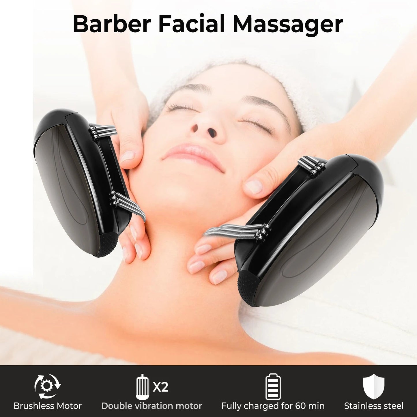 Barber Massager Professional Vibration Massager Barbershop Cordless Handheld Heat Massager USB Body Neck Back Head Face Massager luvshop24