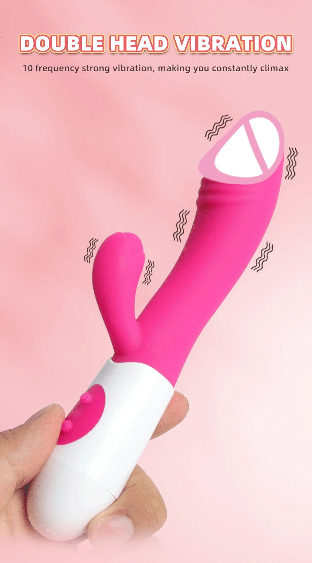 Rabbit Vibrator for Women Vagina G-Spot Nipple Clitoris Stimulator Thrusting Telescopic Rotating Dildo for Adult Sexy Toys 18+ luvshop24
