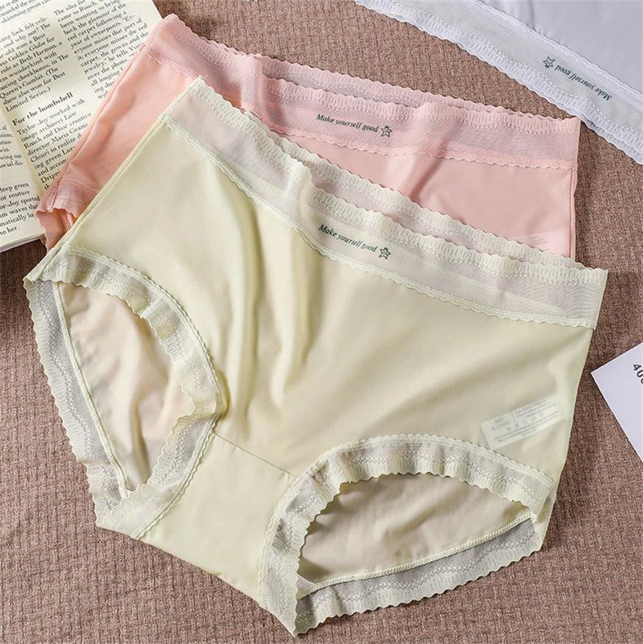 New sexy lace Panties Women Briefs ice silk breathable seamless Underwear Women ultra-thin and comfortable Female Lingerie luvshop24