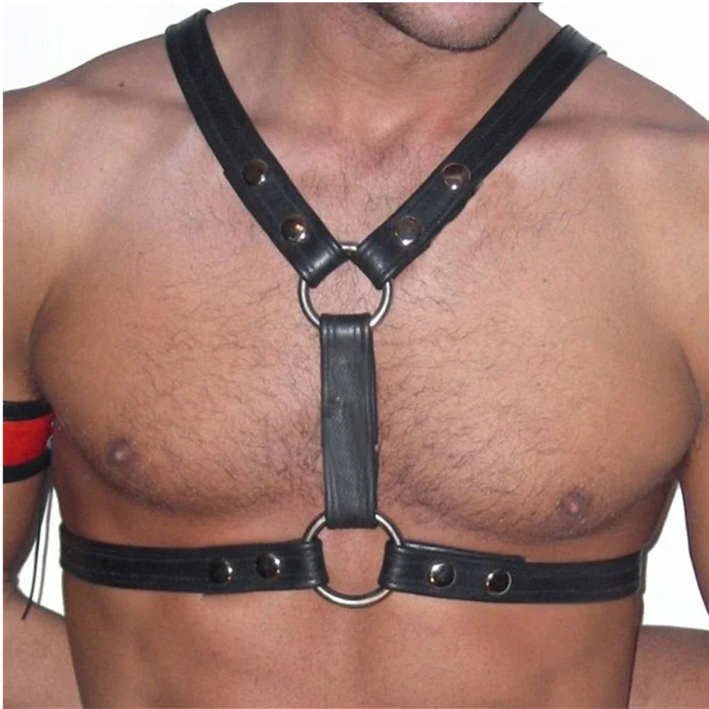 Men's Sexual Body Chest Harness Belt Lingerie Sexy Faux Leather Harness Bondage Strap Gay Male Fetish Punk Rave Costumes for Sex luvshop24