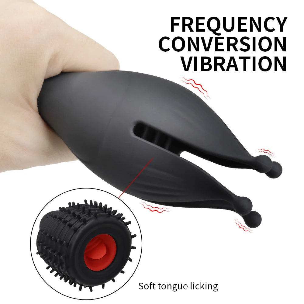 Glans Trainer for Men Powerful Vibrating Penis G Spot Masturbator Soft Fingertip Prolong Endurance Massage Vibrator Erotic Toys luvshop24