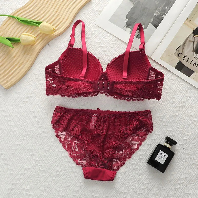 Lace Bras Set For Womens Sexy brs & panty sets Female Lingerie Embroidered 34/75 36/80 38/85 BCD Cup Underwear luvshop24