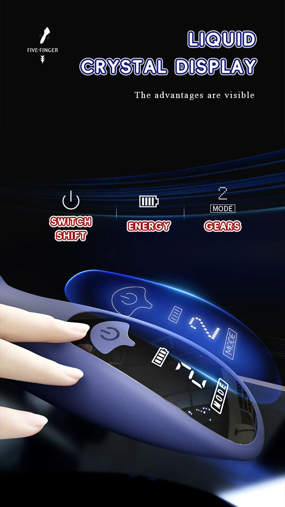 Glans Trainer for Men Powerful Vibrating Penis G Spot Masturbator Soft Fingertip Prolong Endurance Massage Vibrator Erotic Toys luvshop24