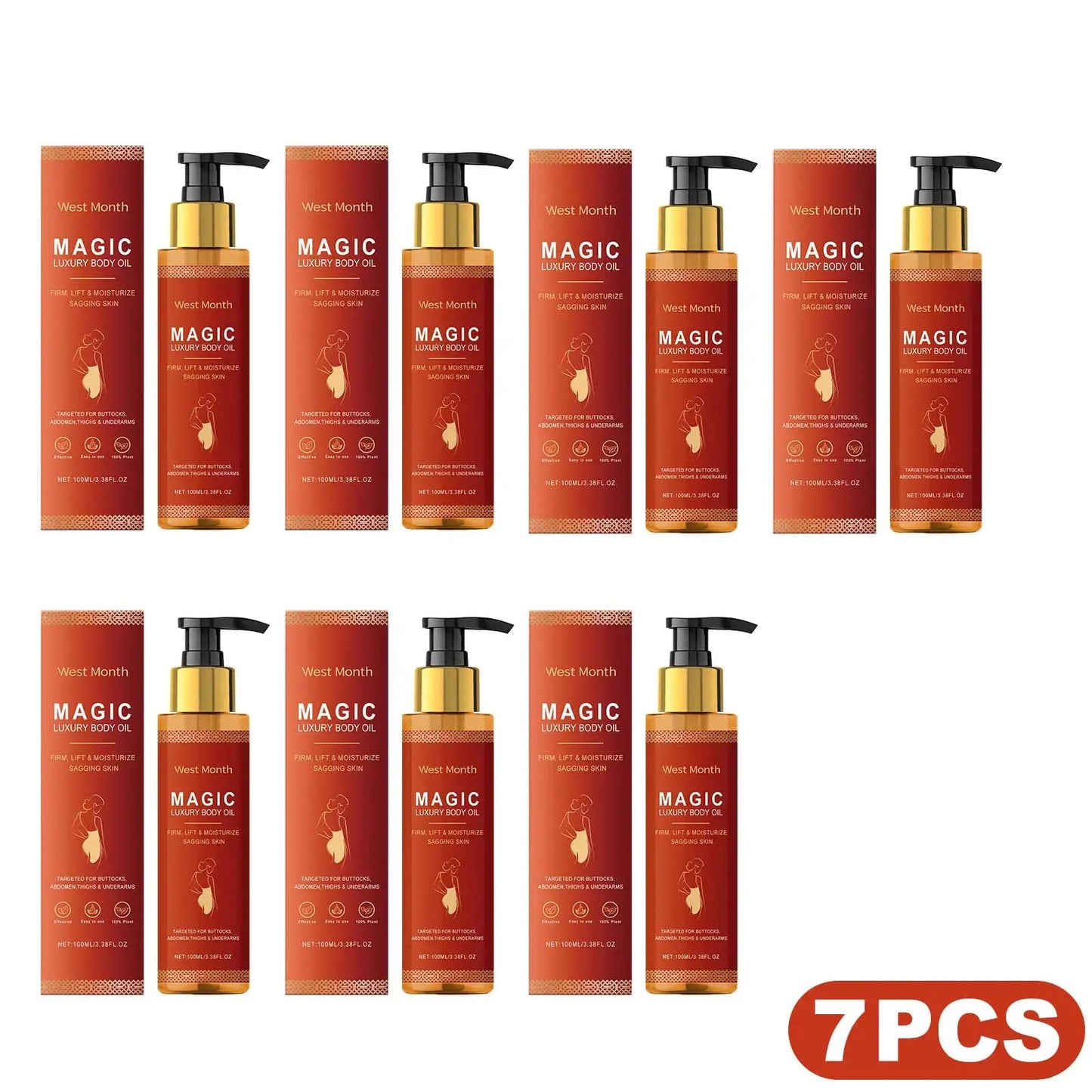 WEST MONTH Magic Luxury Body Oil for Glowing Skin Moisturizing Dry Skin Tightening Firming Chest Thighs Anti-Wrinkle Body Lotion luvshop24