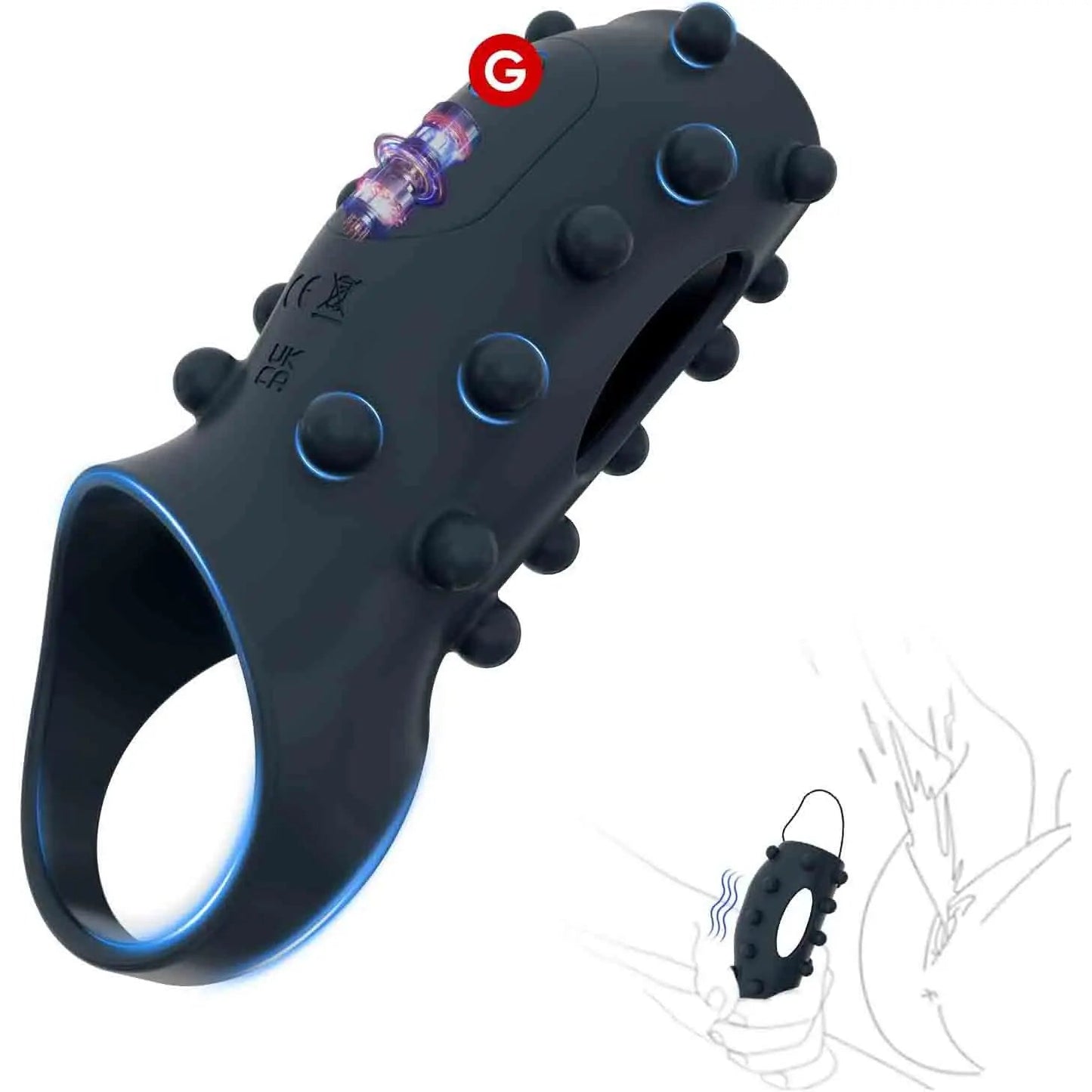 Vibrating Penis Sleeve Cock Ring G Spot Stimulate Sex Toys for Men Women Penis Ring Vibrator Delay Ejaculation Adult Sex Toys luvshop24