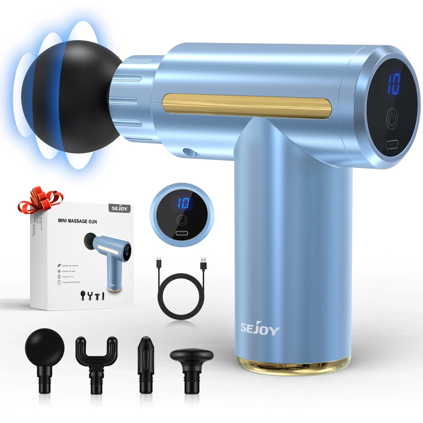 SEJOY Deep Tissue Muscle Vibrator Massager Gun Handheld Massage Gun Fascia Gun for Pain Relief luvshop24