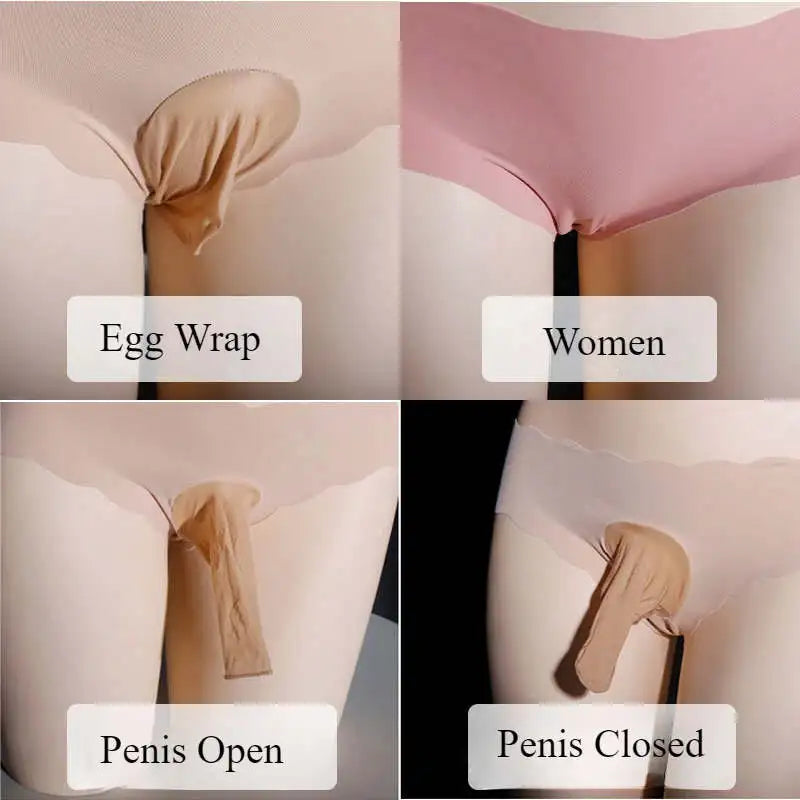 Japanese Cartoon Couple Panties Women Men Transparent Lingerie G-String Bullet Separation Underwear Sissy Gay Low Waist T-pants luvshop24