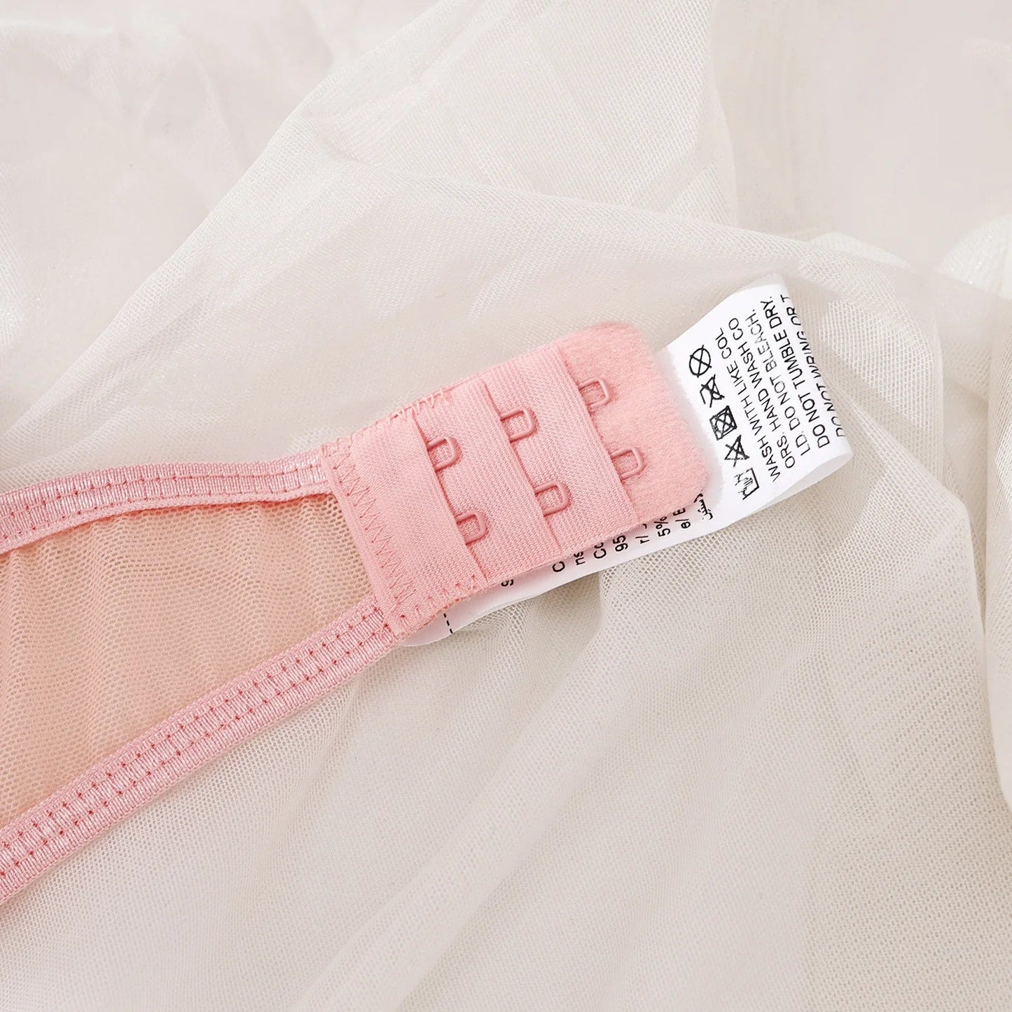 Yimunancy Heart Embroidery Lingerie Set Women 2-Piece Transparent Bow Bra + Brief Underwear Set Erotic Intimates luvshop24